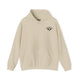 Sand hoodie with a small black PICKLEBALLER chest logo featuring crossed paddles