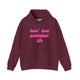 Maroon pickleball hoodie with a pink script Livin' That Pickleball Life text design