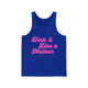 Pickleball tank top with a pink script Dink it Like a Mother text design