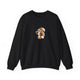 Squirrel pickleball crewneck sweatshirt in Black
