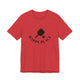 Heather Red pickleball t-shirt with a paddle and ball icon over "Happy Place" text