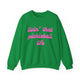 Pickleball crewneck sweatshirt with a pink script Livin' That Pickleball Life text design