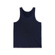 Unisex pickleball tank top with peace sign, heart, and pickleball paddle icons above "Peace, Love, Pickleball" text