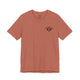 Heather clay t-shirt with a small black PICKLEBALLER chest logo featuring crossed paddles