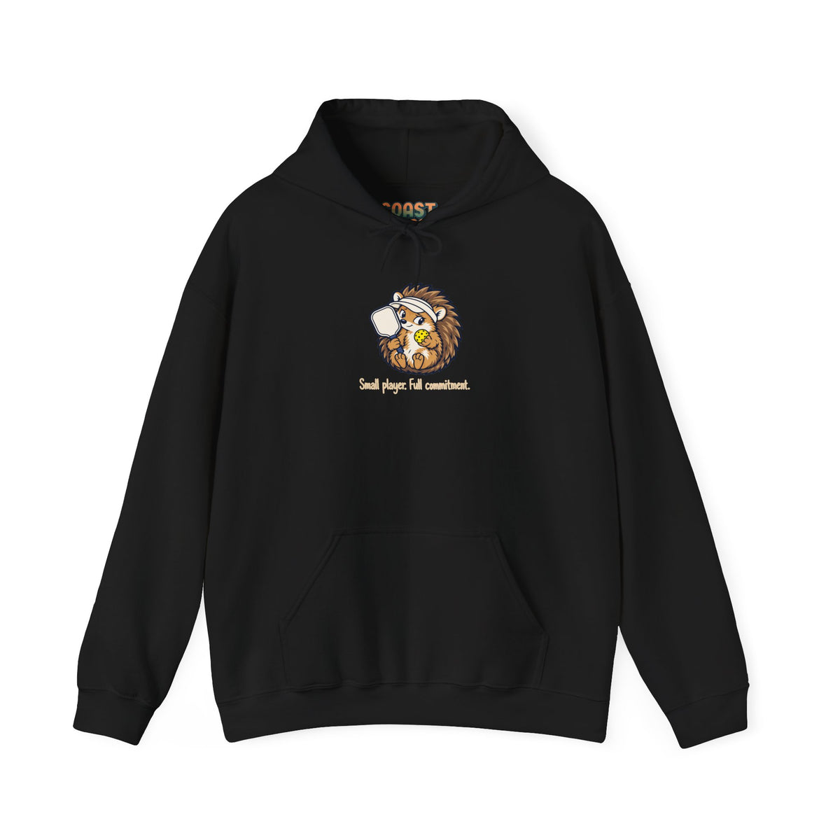 Hedgehog pickleball hoodie in Black