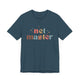 Deep teal t-shirt with retro Net Master text design and sparkle accents