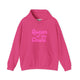 Heliconia pink pickleball hoodie with a pink script Queen of the Court text design
