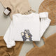 Badger pickleball crewneck sweatshirt in White, Don't Poke the Badger