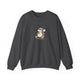 Funny Hippo Pickleball Crewneck Sweatshirt - I Cover a Lot of Court