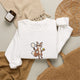 Fox pickleball crewneck sweatshirt in White, Sly Little Dinks