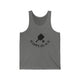 Unisex pickleball tank top with a paddle and ball icon over "Happy Place" text