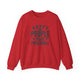 Pickleball sweatshirt with bold stacked "HAPPY PEOPLE PLAY PICKLEBALL" text and crossed paddles graphic