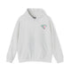 Ash hoodie with a small PICKLEBALLER chest logo featuring crossed pickleball paddles
