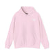 Light pink hoodie with a small white PICKLEBALLER chest logo featuring crossed paddles
