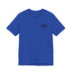 True royal t-shirt with a small black PICKLEBALLER chest logo featuring crossed paddles