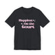 Vintage Black pickleball t-shirt with retro script text "Happiest On the Court" and sparkle accents