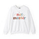 White sweatshirt with retro Net Master text design and sparkle accents