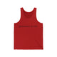 Red pickleball tank top with a "pickleball is life." text design