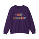 Purple sweatshirt with retro Net Master text design and sparkle accents