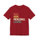 Canvas red t-shirt with a retro WIFE. MOM. PICKLEBALL LEGEND. text design