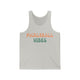 Tank top with retro Pickleball Vibes text design in peach and sage
