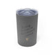 Grey vacuum insulated tumbler with a script "I'm sorry for what I said while playing pickleball" quote with a small heart