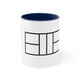 Color Accent Coffee Mug - Pickleball Court