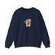 Squirrel pickleball crewneck sweatshirt in Navy