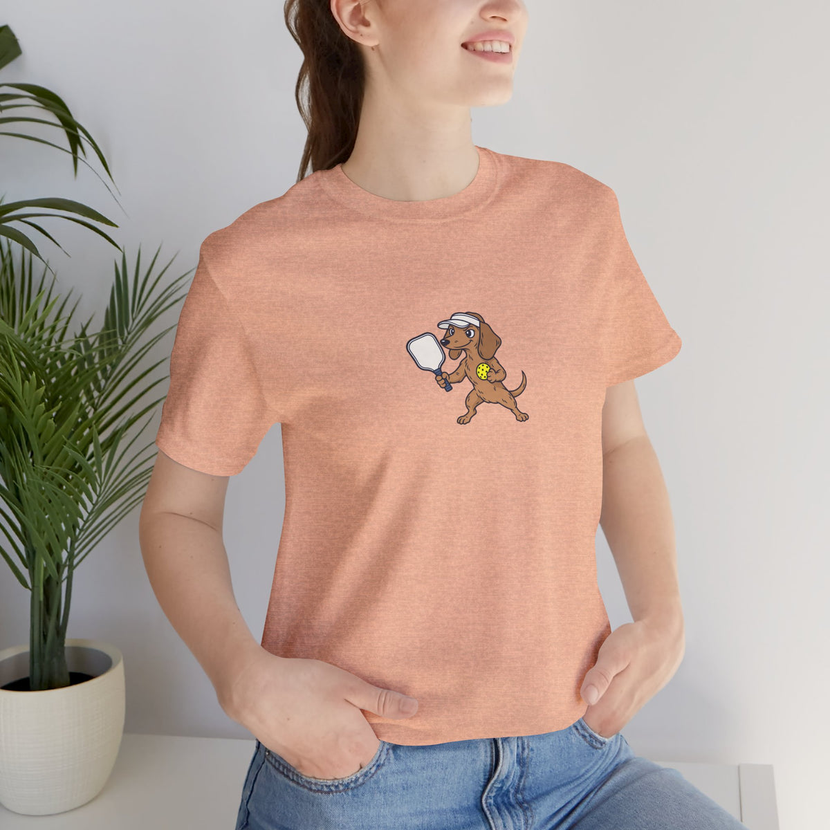 Dachshund pickleball t-shirt, Short Legs, Long Rallies