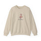 Funny Flamingo Pickleball Crewneck Sweatshirt - Good Form, Questionable Footwork