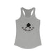 Women's racerback pickleball tank top with a paddle and ball icon over "Happy Place" text