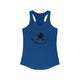 Women's racerback pickleball tank top with a paddle and ball icon over "Happy Place" text