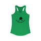Solid Kelly Green women's racerback pickleball tank top with a paddle and ball icon over "Happy Place" text
