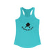 Women's racerback pickleball tank top with a paddle and ball icon over "Happy Place" text