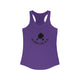 Women's racerback pickleball tank top with a paddle and ball icon over "Happy Place" text