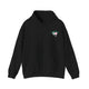 Black hoodie with a small PICKLEBALLER chest logo featuring crossed pickleball paddles