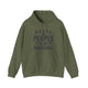 Military Green pickleball hoodie with bold stacked "HAPPY PEOPLE PLAY PICKLEBALL" text and crossed paddles graphic