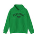 Irish green hoodie with an arched PICKLEBALL text design over crossed paddles