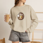 Hedgehog pickleball crewneck sweatshirt, Small Player, Full Commitment