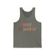 Grey triblend tank top with retro Net Master text design and sparkle accents