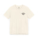 Natural t-shirt with a small black PICKLEBALLER chest logo featuring crossed paddles