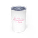 White vacuum insulated tumbler with "In My Pickleball Era" bubble text with sparkles