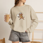 Dachshund pickleball crewneck sweatshirt, Short Legs, Long Rallies