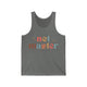 Deep heather tank top with retro Net Master text design and sparkle accents