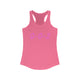 Hot pink pickleball tank top with a pink script 0-0-2 text design
