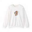 Squirrel pickleball crewneck sweatshirt in White