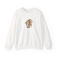 Squirrel pickleball crewneck sweatshirt in White