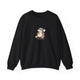Funny Hippo Pickleball Crewneck Sweatshirt - I Cover a Lot of Court