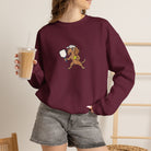 Dachshund pickleball crewneck sweatshirt, Short Legs, Long Rallies