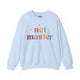 Light blue sweatshirt with retro Net Master text design and sparkle accents